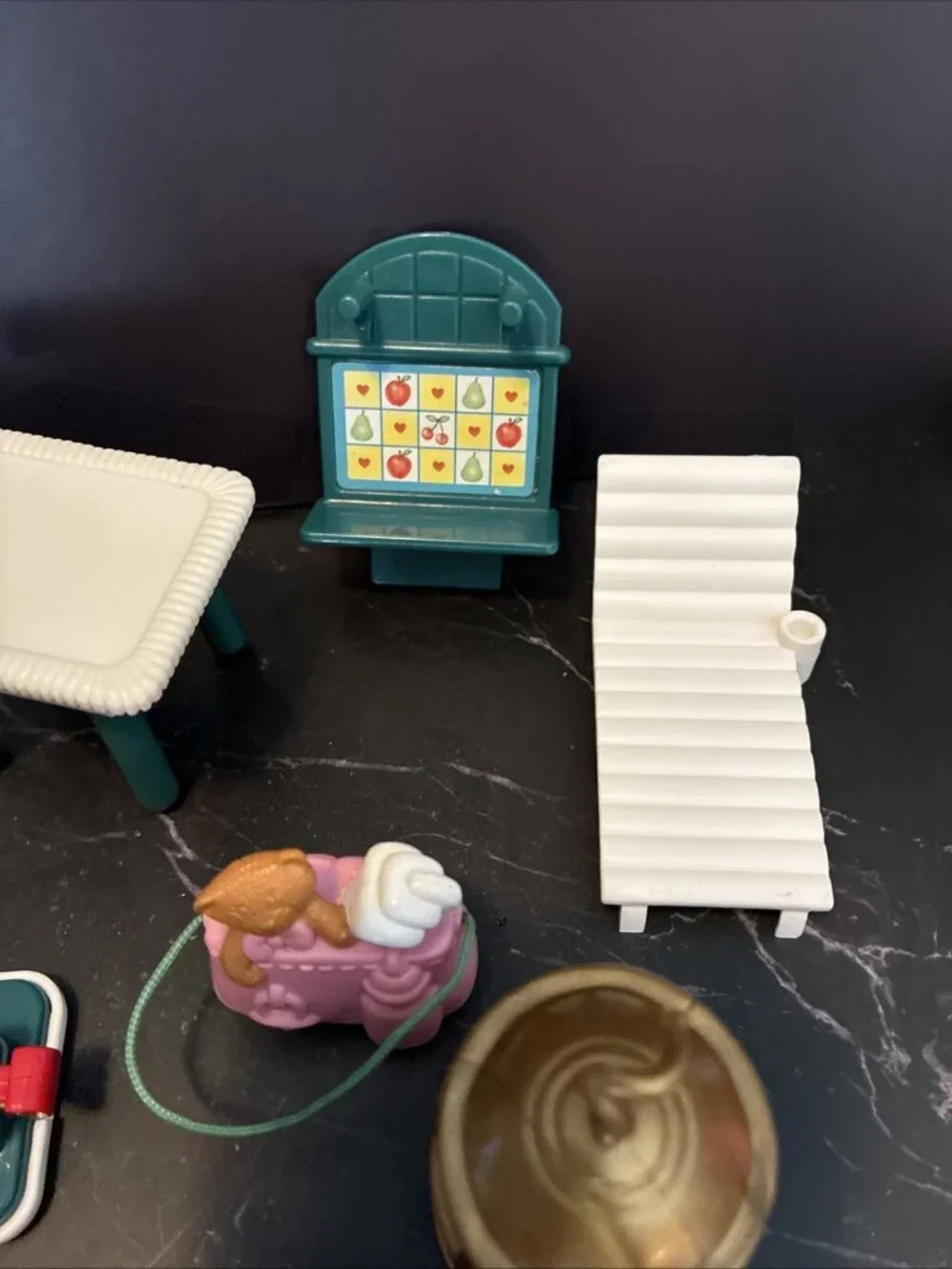 Dollhouse Furniture Accessories Lot Miniature Chairs Table Lamps Toys Nursery
